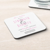 ze is gekleed met kracht en waardigheid spreekwoor bier onderzetter (Linkerzijde)