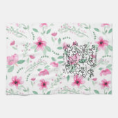 Ze is gekleed met kracht en waardigheid theedoek (Horizontaal)