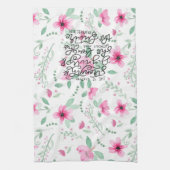 Ze is gekleed met kracht en waardigheid theedoek (Verticaal)