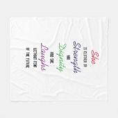 Ze is gekleed met kracht Fleece Blanket 50'x60 Deken (Voorkant (Horizontaal))