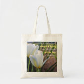 Ze is gekleed - Proverbs 31:25 floraal Tote Bag (Voorkant)
