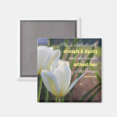 Ze is gekleed - Proverbs 31:25 Floral Magneet (Voorkant / Achterkant)