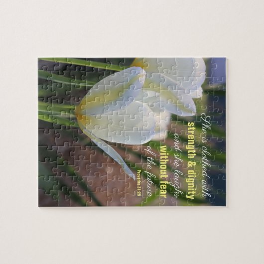 Ze is gekleed - Proverbs 31:25 Legpuzzel (Horizontaal)