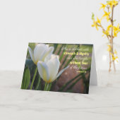 Ze is gekleed Spreuken 31:25 Witte Tulp Kaart (Gele Bloem)