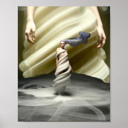 Ze is gemaakt van Cream Poster Print Muurkunst (Voorkant)