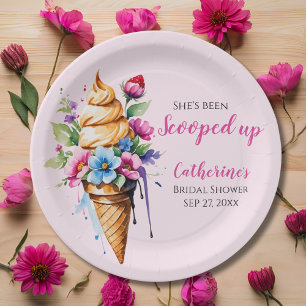 Ze is geschept Ijs Bruiloft Bridal Shower Papieren Bordje