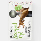 Ze is geschept Ijs Bruiloft Feest Spandoek (Verticaal)