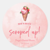 Ze is geschept! Ijs Bruiloftssalon Ronde Sticker (Voorkant)