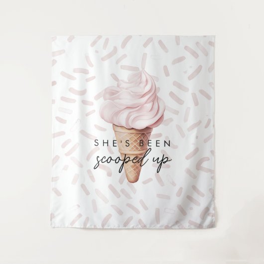 Ze is geschept op aardbeien bruids achtergrond wandkleed (Voorkant)