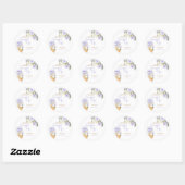 Ze is gescoord (Paars) Aangepast Ronde Sticker (Vel)