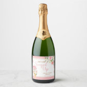 Ze is gescoord (Streep) Aangepast Sparkling Wijnetiket (Voorkant)