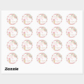 Ze is gescoord (Stripe) Aangepast Ronde Sticker (Vel)