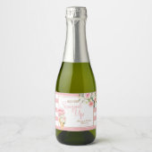 Ze is gescoord (Stripe) Aangepaste MINI  Sparkling Wijnetiket (Voorkant)