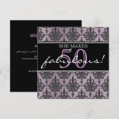 Ze is geweldig! Birthday Party Invitation Kaart (Voorkant / Achterkant)