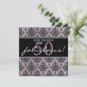 Ze is geweldig! Birthday Party Invitation Kaart (Staand voorkant)