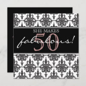 Ze is geweldig! Birthday Party Invitation Kaart (Voorkant / Achterkant)