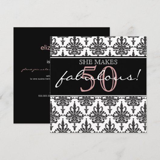 Ze is geweldig! Birthday Party Invitation Kaart (Voorkant / Achterkant)