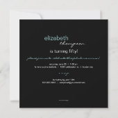 Ze is geweldig! Birthday Party Invitation Kaart (Achterkant)