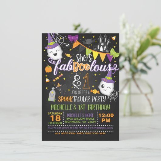 Ze is geweldig en één dag uitnodiging - Blk (Staand voorkant)