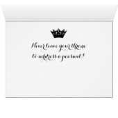 "Ze is gewoon ALLEMAAL praten en NO Tiara!" (Binenzijde Horizontaal (Onderkant))