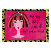 "Ze is gewoon ALLEMAAL praten en NO Tiara!" (Voorkant Horizontaal)