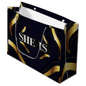 ZE IS HAAR EIGEN BAAS Luxe Gift Bag Groot Cadeauzakje (Voorkant Gekanteld)