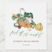 Ze is helemaal weg van de markt Vrijgezellenfeest  Wijn Etiket (Enkel label)