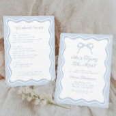 Ze is het binden van de Knoop Blue Bow Bachelorett Kaart