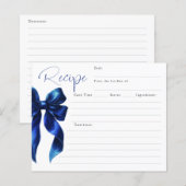 Ze is het binden van de Knoop Blue Bow Bridal Rece (Voorkant / Achterkant)