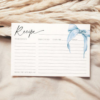 Ze is het binden van de Knoop Blue Bridal Bow Rece Kaart