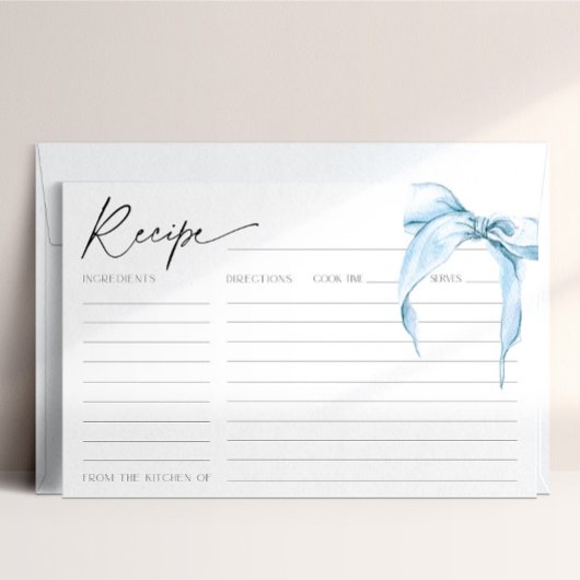 Ze is het binden van de Knoop Blue Bridal Bow Rece Kaart