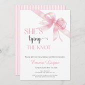 Ze is het binden van de knoop bruids douche uitnod kaart (Voorkant / Achterkant)
