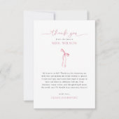 Ze is het binden van de knoop Coquette Bow Vrijgez Bedankkaart (Voorkant)