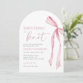 Ze is het binden van de knoop Coquette Bow Vrijgez Kaart (Staand voorkant)