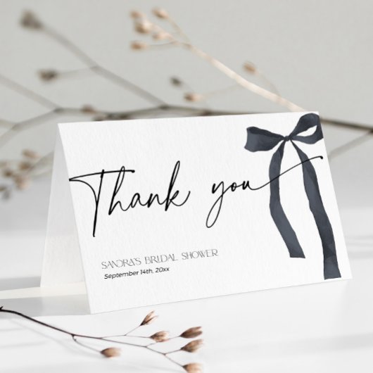 Ze is het binden van de knoop Gothic Black Bow Vri Bedankkaart