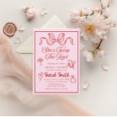 Ze is het binden van de knoop retro roze grillige  kaart