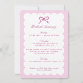 Ze is het binden van de knoop roze boog vrijgezell kaart (Achterkant)