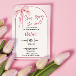 Ze is het binden van de Knot Arch Simple Bow Vrijg Kaart