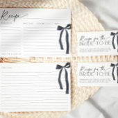 Ze is het binden van de Knot Black Bow Bridal Rece Kaart