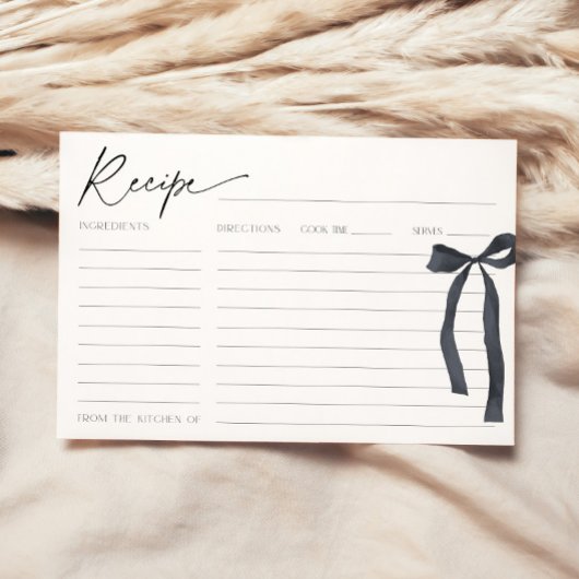 Ze is het binden van de Knot Black Bow Bridal Rece Kaart