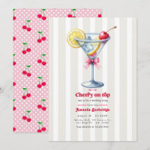Ze is het Kersje op de Preppy Martini Verjaardag