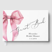 Ze is het knopen van de Pink Bow Vrijgezellenfeest Gastenboek (Voorkant)