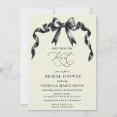 Ze is het knopen van de zwarte boog Vrijgezellenfe Kaart (Voorkant)