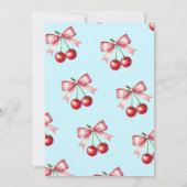 Ze is het Knot Coquette Cherry Vrijgezellenfeest a Kaart (Achterkant)