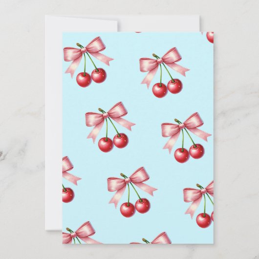 Ze is het Knot Coquette Cherry Vrijgezellenfeest a Kaart (Achterkant)