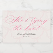 Ze is het Knot Mini Champagne Label aan het binden Sparkling Wijnetiket (Enkel label)