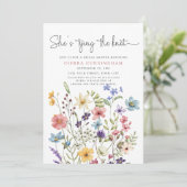 Ze is het Knot Wildflower Vrijgezellenfeest aan he Kaart (Staand voorkant)