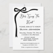 Ze is het strikken van Knot Black Bow Border Vrijg Kaart (Voorkant)