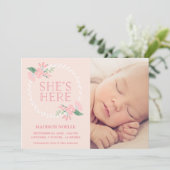 Ze is hier | Aankondiging van geboorte (Staand voorkant)