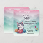 Ze is hier, we zijn geen kitten wolken garen kaart (Voorkant / Achterkant)